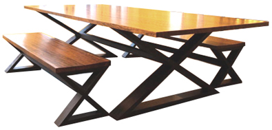 Shedua Dining Table and Benches